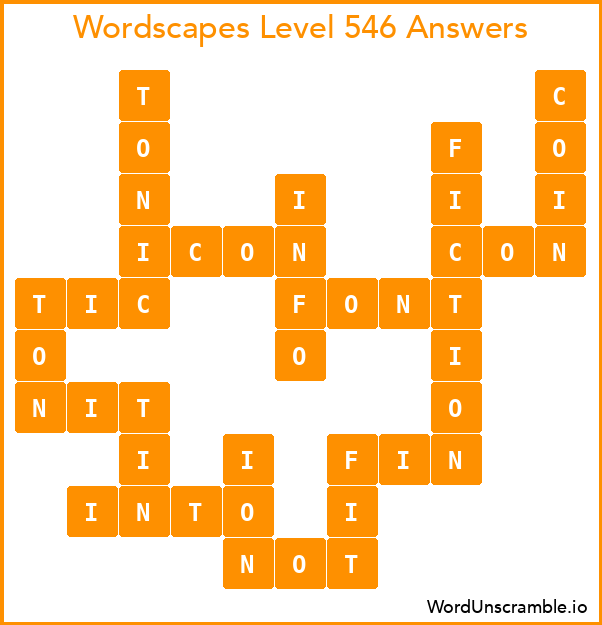 Wordscapes Level 546 Answers