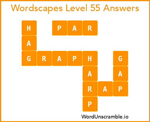 Wordscapes Level 55 Answers