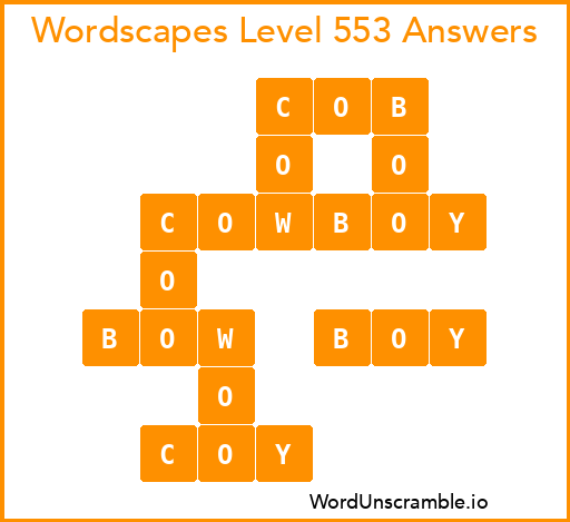 Wordscapes Level 553 Answers