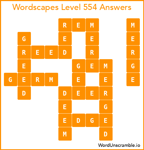 Wordscapes Level 554 Answers
