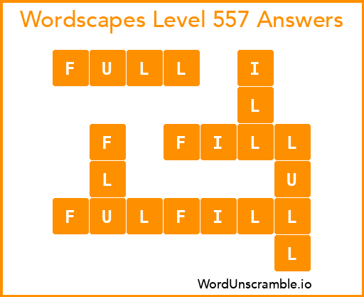 Wordscapes Level 557 Answers