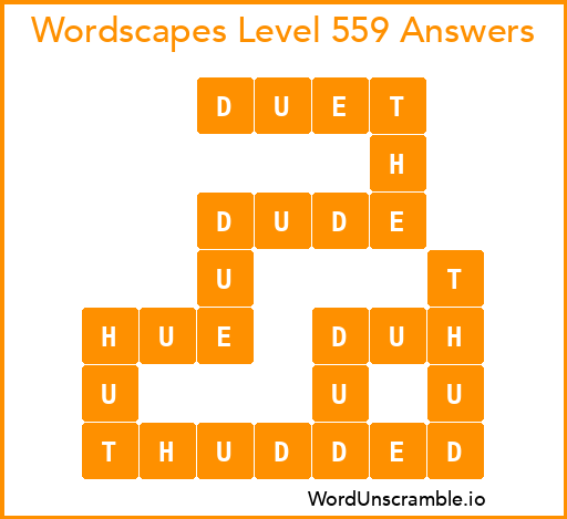 Wordscapes Level 559 Answers