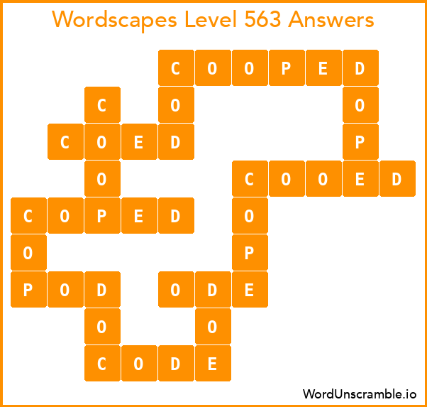 Wordscapes Level 563 Answers