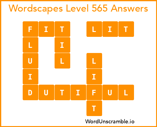 Wordscapes Level 565 Answers