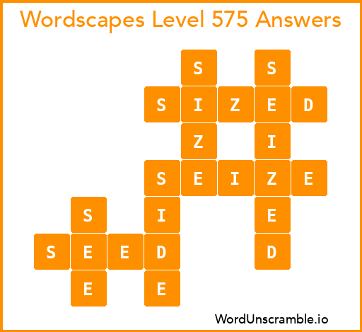 Wordscapes Level 575 Answers