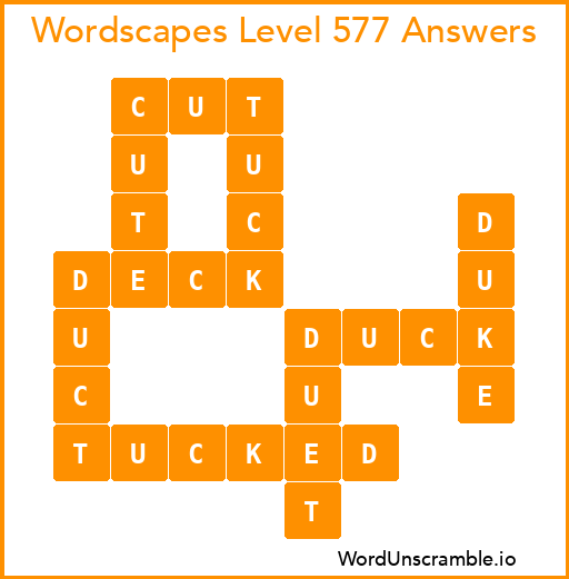 Wordscapes Level 577 Answers