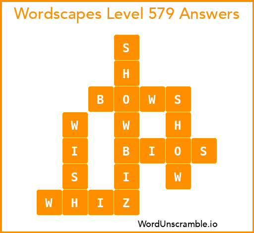 Wordscapes Level 579 Answers