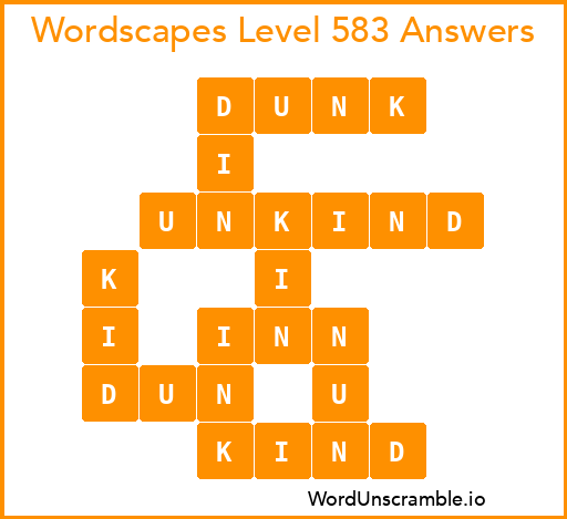 Wordscapes Level 583 Answers