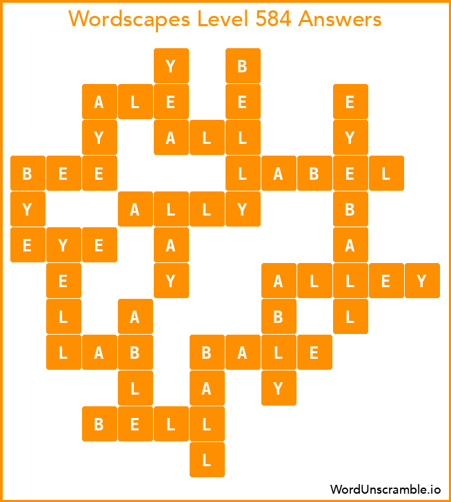 Wordscapes Level 584 Answers