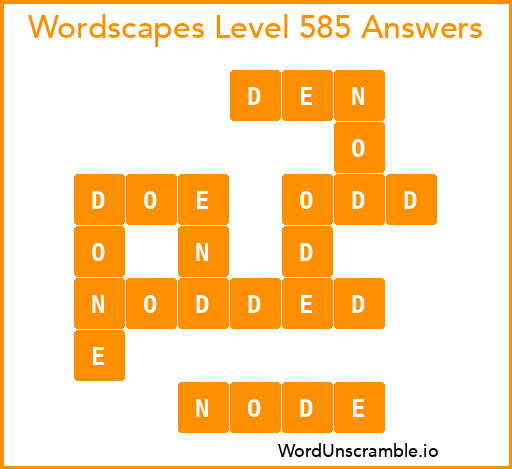 Wordscapes Level 585 Answers