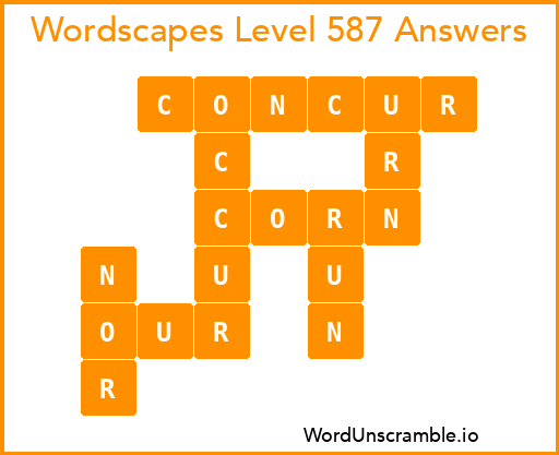 Wordscapes Level 587 Answers