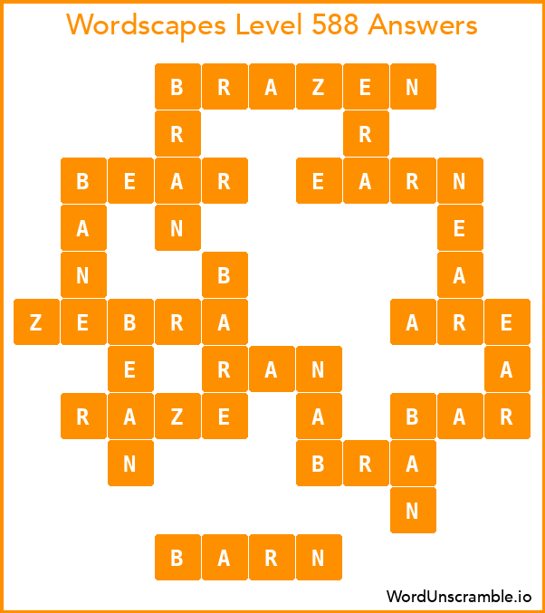 Wordscapes Level 588 Answers