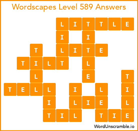 Wordscapes Level 589 Answers