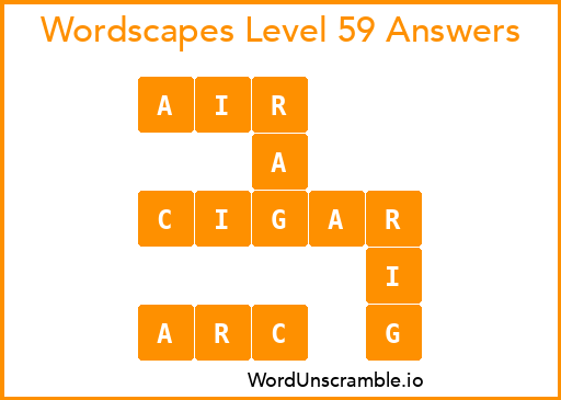 Wordscapes Level 59 Answers