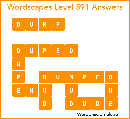 Wordscapes Level 591 Answers