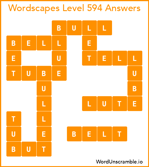 Wordscapes Level 594 Answers
