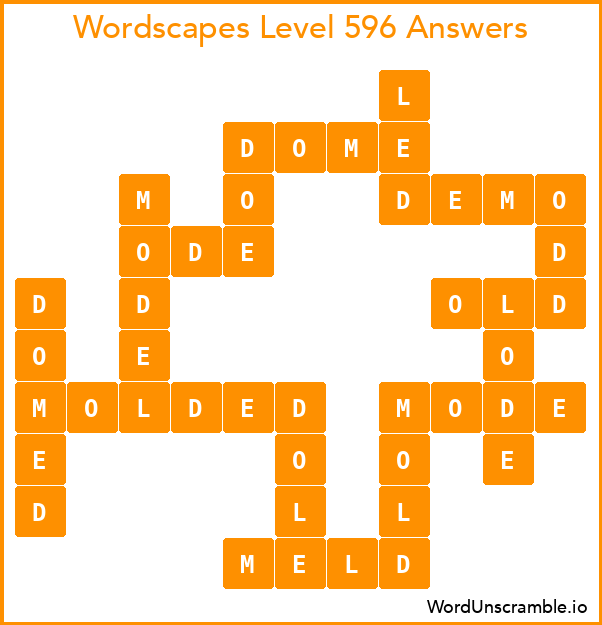 Wordscapes Level 596 Answers