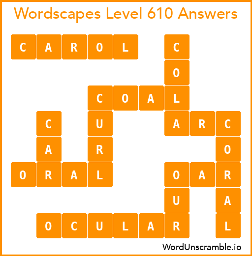 Wordscapes Level 610 Answers