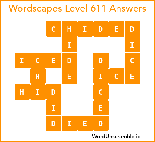 Wordscapes Level 611 Answers