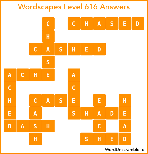 Wordscapes Level 616 Answers