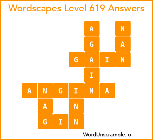 Wordscapes Level 619 Answers