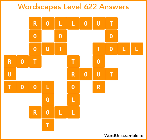 Wordscapes Level 622 Answers