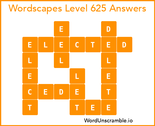 Wordscapes Level 625 Answers
