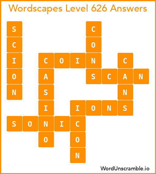 Wordscapes Level 626 Answers