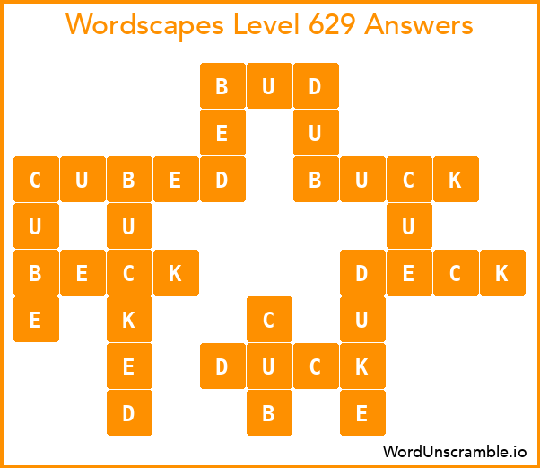 Wordscapes Level 629 Answers