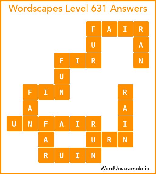 Wordscapes Level 631 Answers