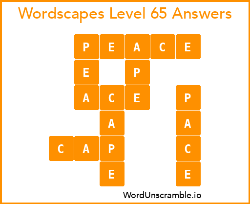 Wordscapes Level 65 Answers