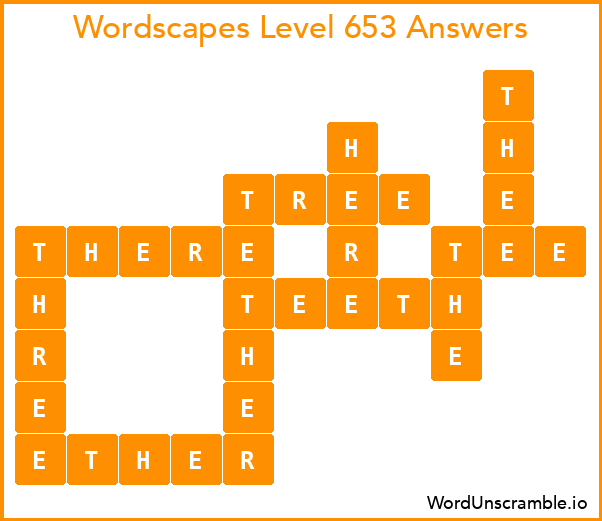 Wordscapes Level 653 Answers