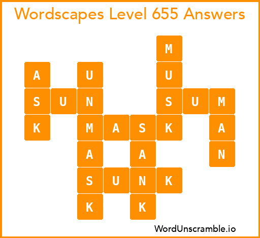 Wordscapes Level 655 Answers