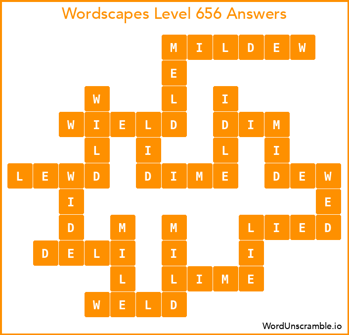 Wordscapes Level 656 Answers