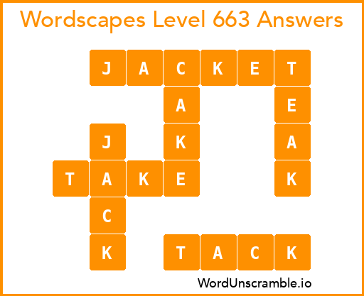 Wordscapes Level 663 Answers