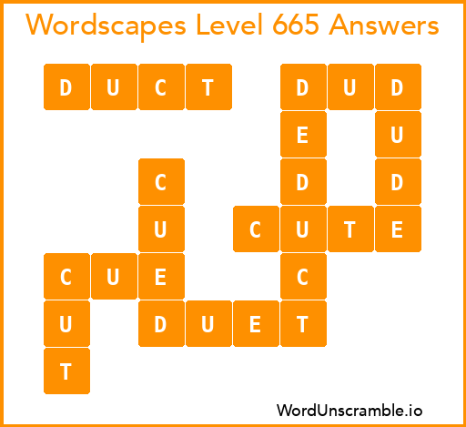Wordscapes Level 665 Answers