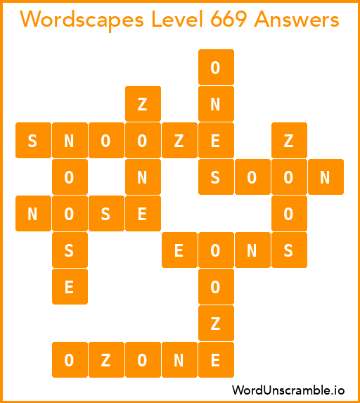 Wordscapes Level 669 Answers