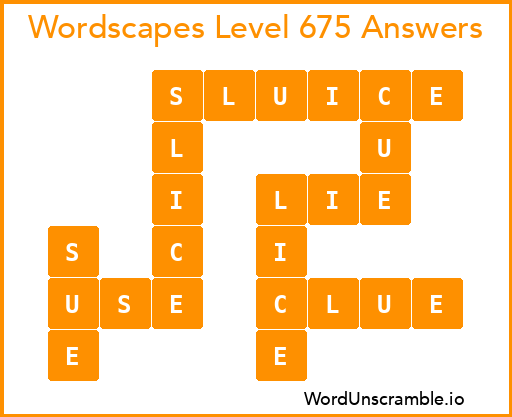 Wordscapes Level 675 Answers