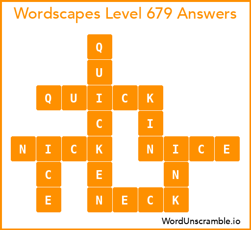 Wordscapes Level 679 Answers