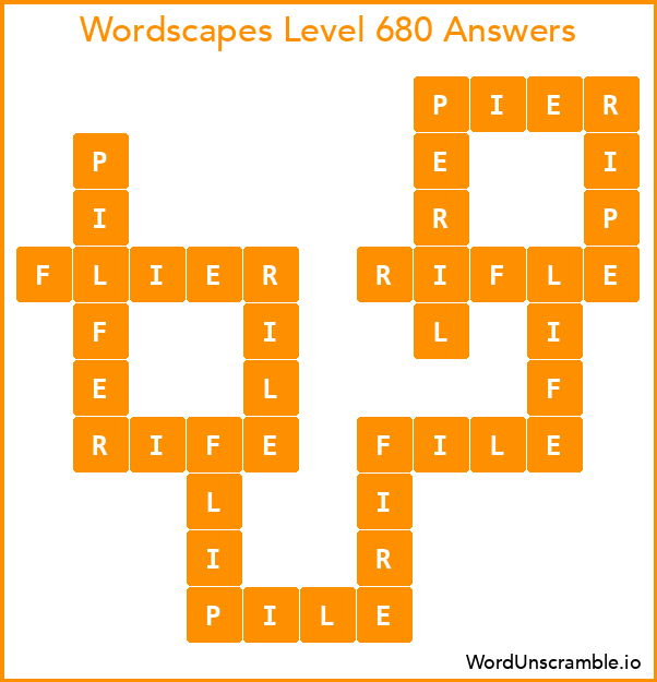 Wordscapes Level 680 Answers