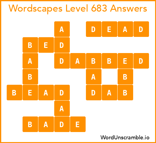 Wordscapes Level 683 Answers