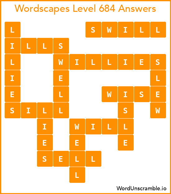 Wordscapes Level 684 Answers