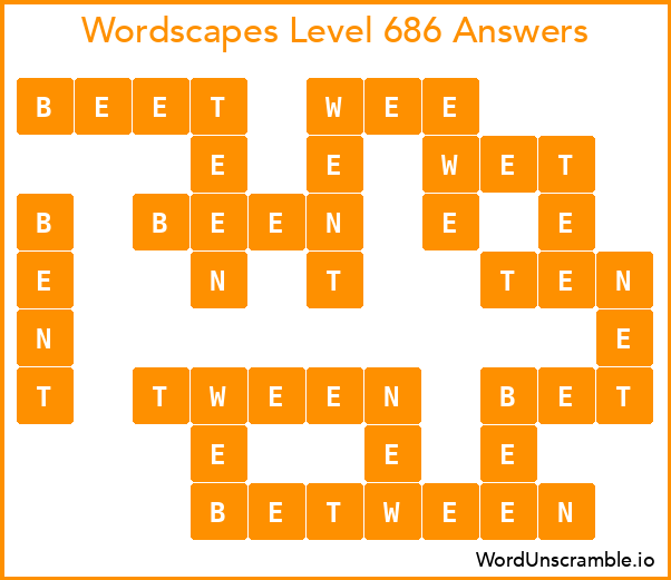 Wordscapes Level 686 Answers