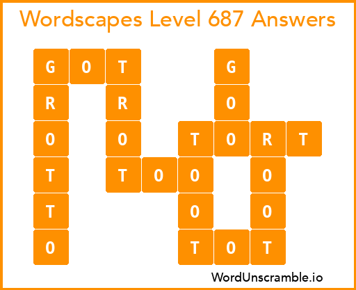 Wordscapes Level 687 Answers