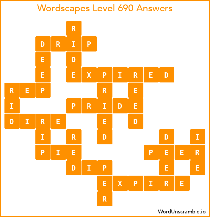 Wordscapes Level 690 Answers
