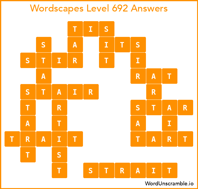 Wordscapes Level 692 Answers
