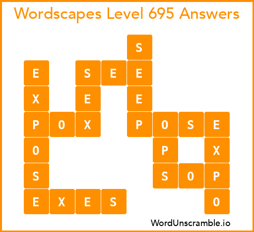 Wordscapes Level 695 Answers