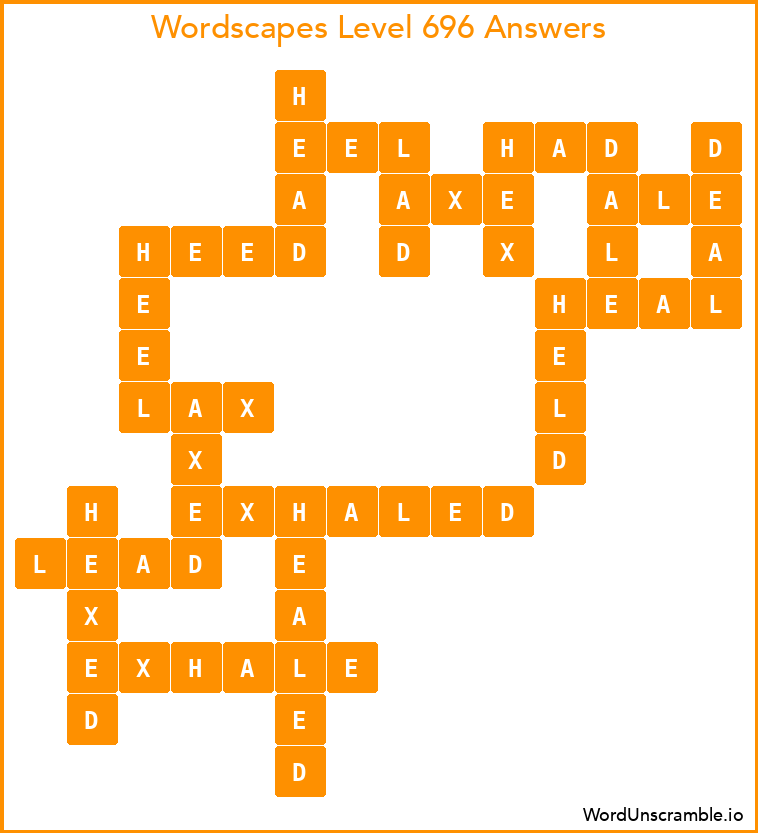 Wordscapes Level 696 Answers