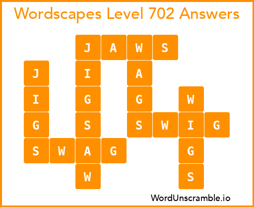 Wordscapes Level 702 Answers