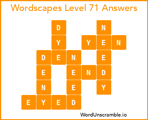 Wordscapes Level 71 Answers